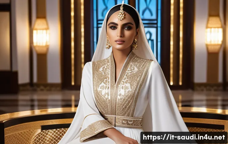 사우디아라비아의 화장품 및 뷰티 산업 - **Prompt 1: Modern Arabian Glamour and Luxury**
    "A stunning, elegant Saudi woman in her late 20s...