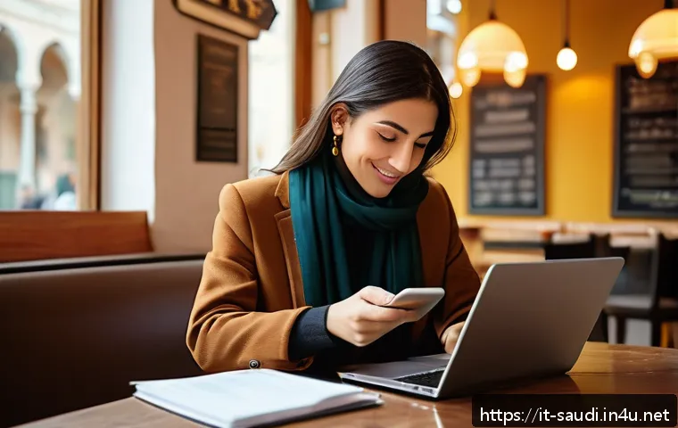 사우디아라비아 여행 준비  비자 항공편 숙소 정보 - A modern traveler using a smartphone app to apply for an electronic visa to Saudi Arabia, sitting at...